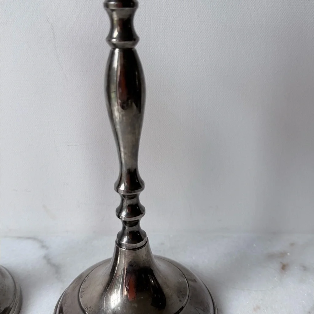 Elegant Silver Candlestick Holders set of 2. 9.5” high